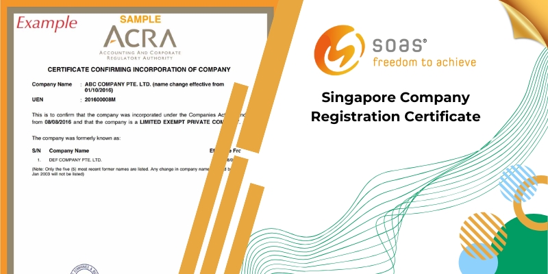 Singapore Company Registration Certificate